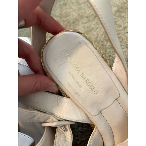 Paloma Barceló Clama Jute-Wedge Sandals Glacial Pink, Sz EU 40 / US 9, MP $374 - Picture 14 of 16